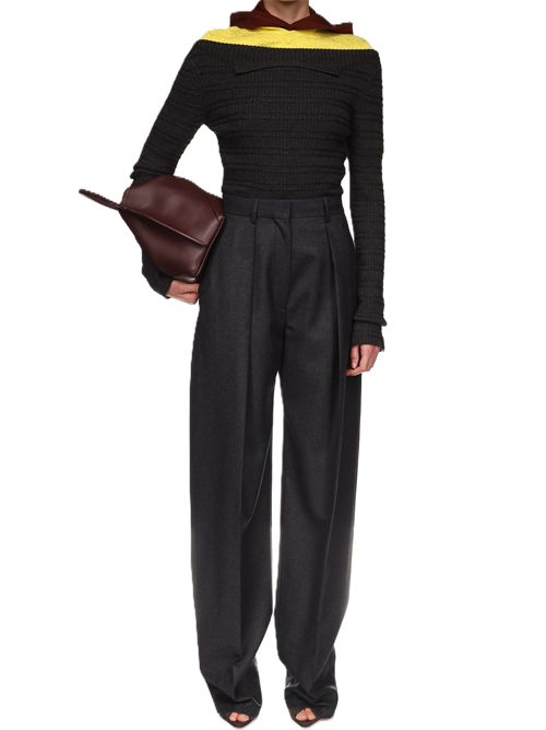cecilia trouser Victoria Beckham | 1226WTR002857Q9891 DARKGREY MELANGE